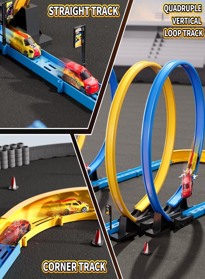 PEADUCK Slot Car Games Race Cars Toys for Boys Kids Age 5-7, Toy Cars Track Set with 4 Slot Cars, Loops and Circular Track, Slot Car Race Track Sets for 3 4 5 6 7 8+ Year Old Boy Girl Birthday Gifts - Image 5
